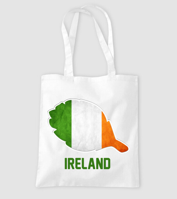 Steag irlandez model alb pe tricou