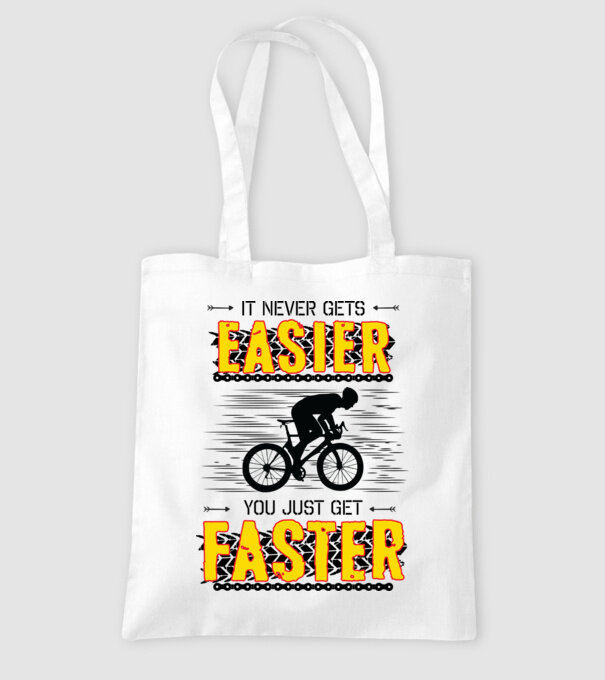 it never gets easier model alb pe tricou