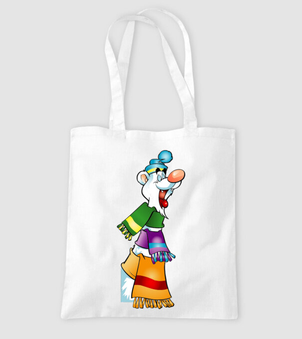 urs polar model alb pe tricou