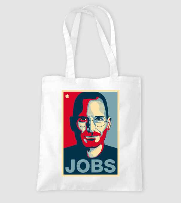Jobs pop art model alb pe tricou