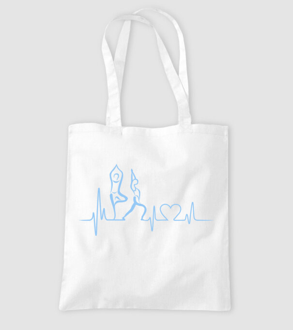 Inimă Yoga model alb pe tricou