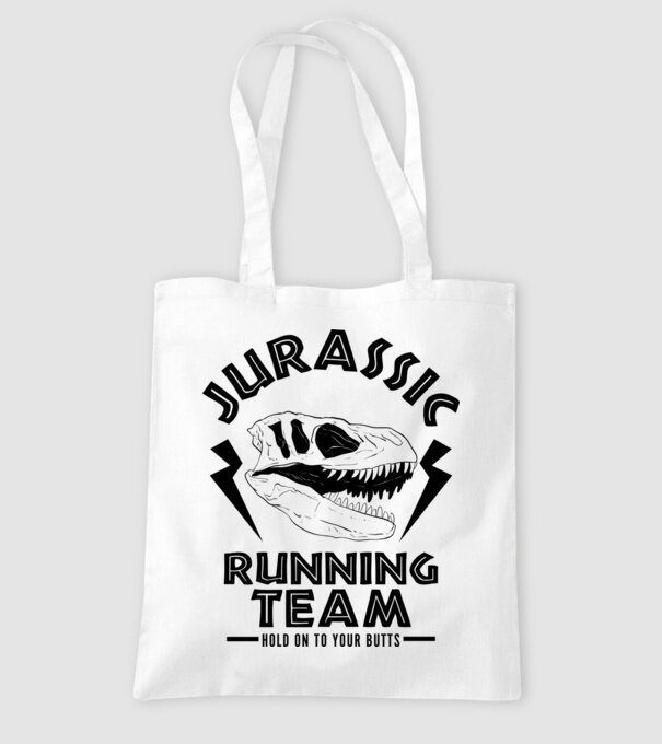 Jurassic running team model alb pe tricou