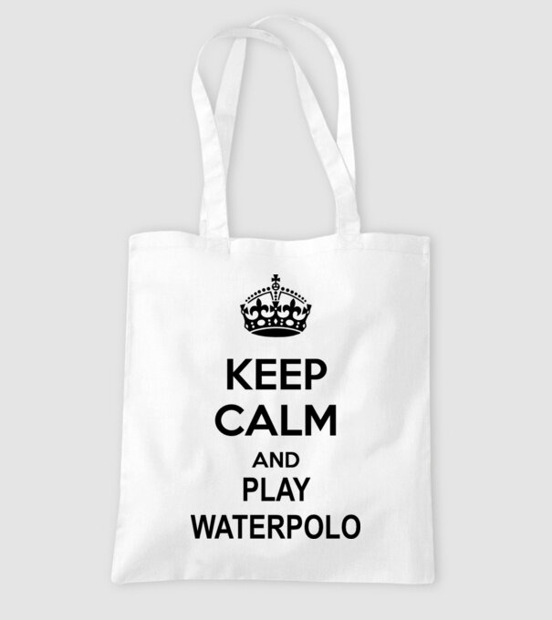 Keep Calm and play waterpolo model alb pe tricou