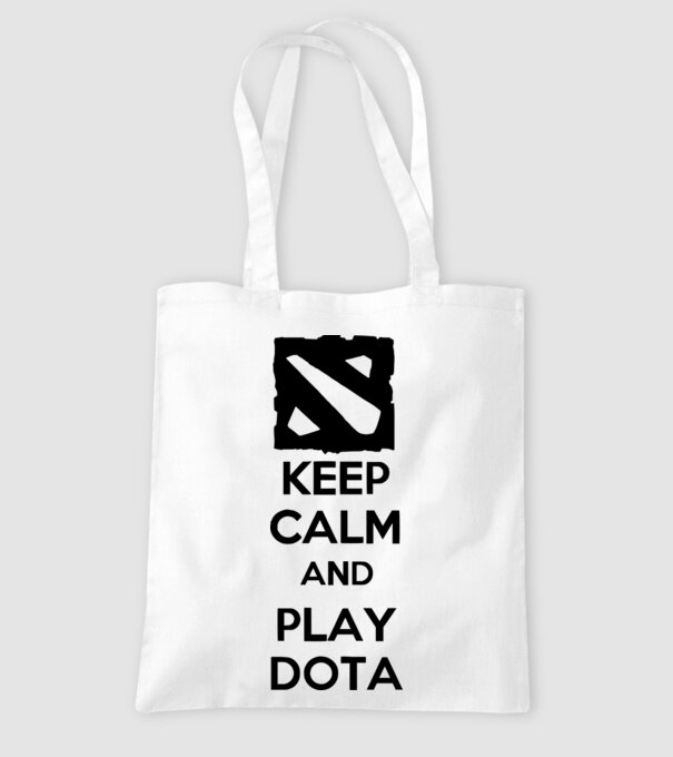 keep calm play dota model alb pe tricou
