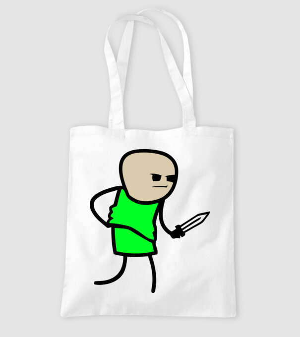 Cuțit model alb pe tricou