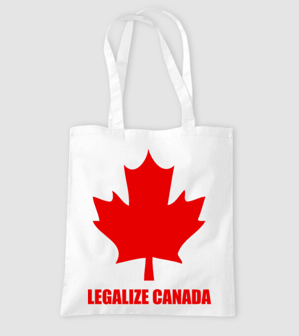 Legalize Canada model alb pe tricou