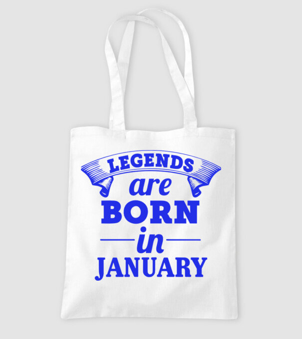 Legends are born in January model alb pe tricou