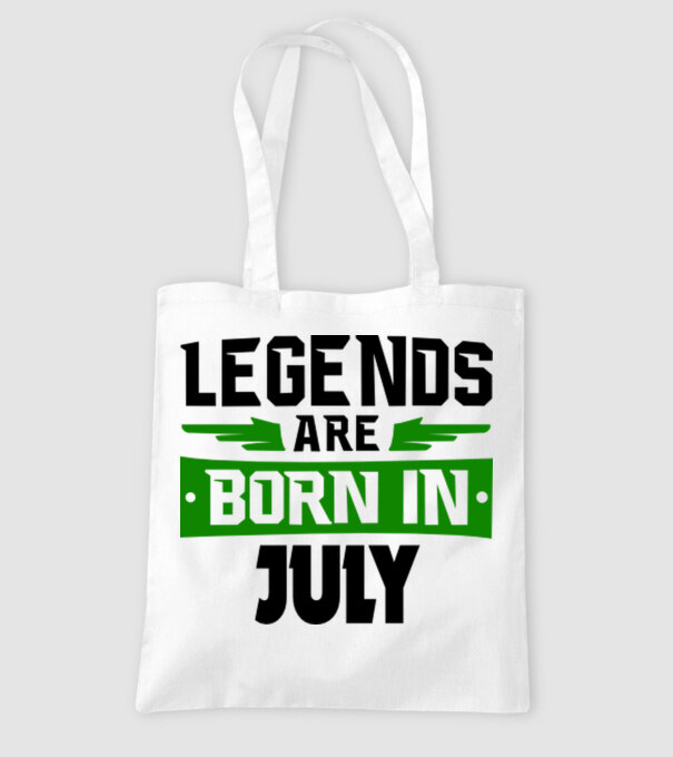 Legends are born in July model alb pe tricou