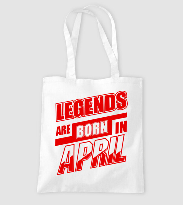 Legenda are born in April model alb pe tricou