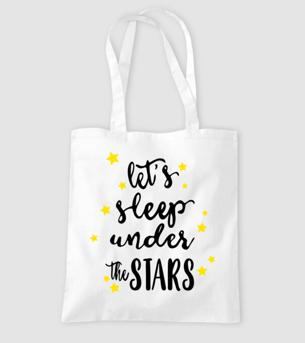 Lets sleep under the stars model alb pe tricou
