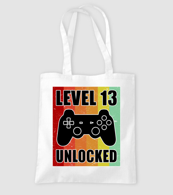 level 13 unlocked retro gamer model alb pe tricou
