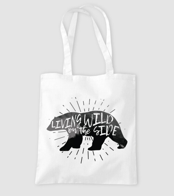 Living on a wild side model alb pe tricou