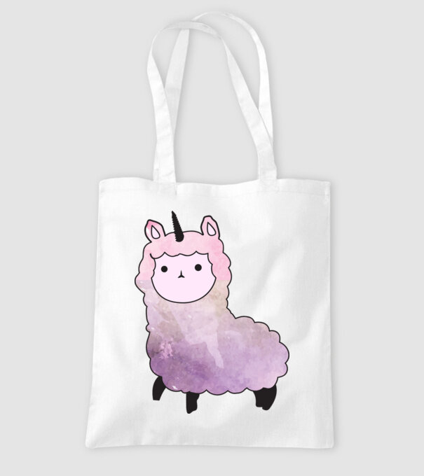 Llamacorn cutie model alb pe tricou