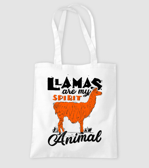 Llamas are my spirit animal model alb pe tricou