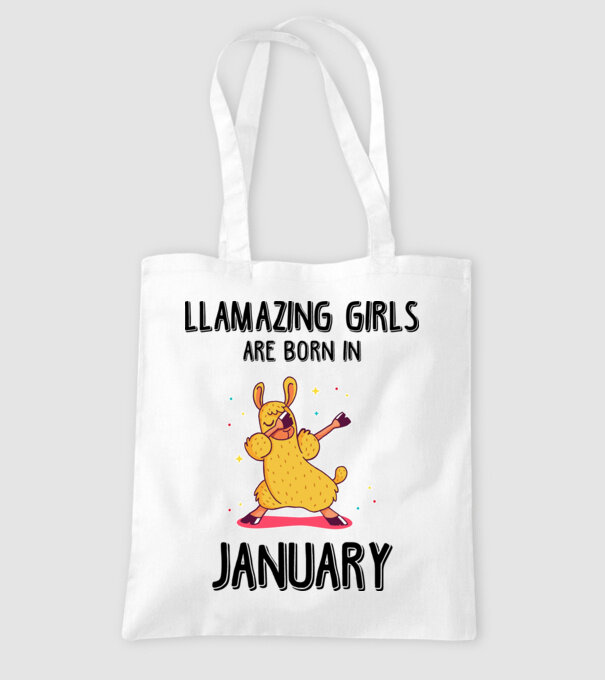 llamazing girls are born in january black model alb pe tricou