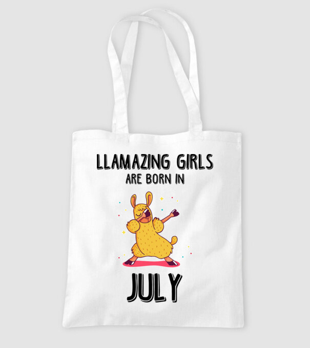 Llamazing girls are born in july black model alb pe tricou