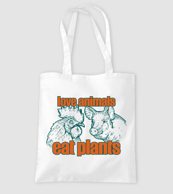 love animals model alb pe tricou