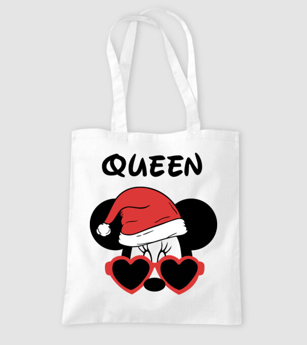 minnie santa queen model alb pe tricou