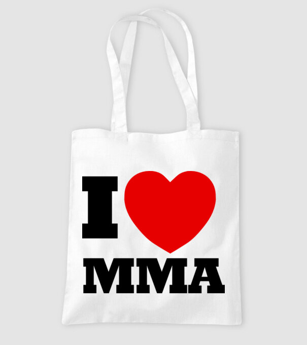MMA LOVE model alb pe tricou
