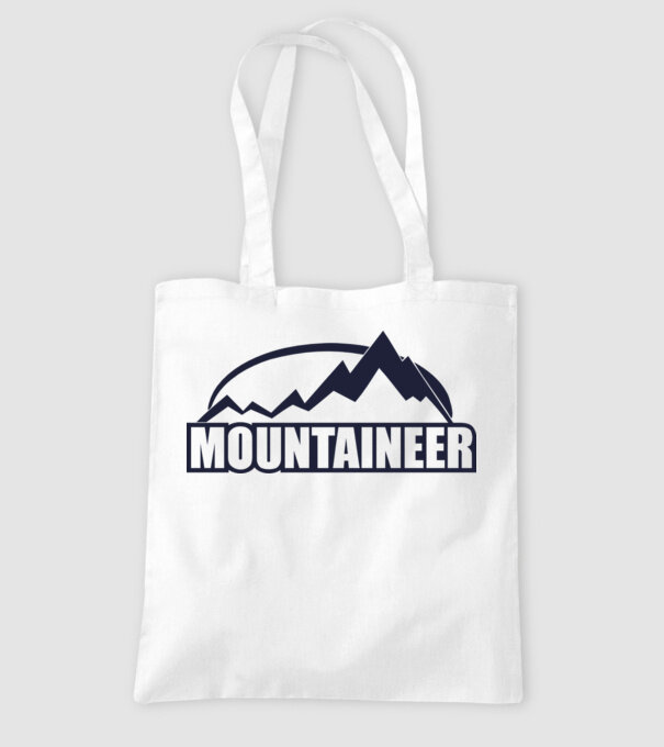 mountaineer model alb pe tricou