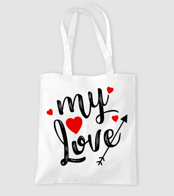 My love model alb pe tricou