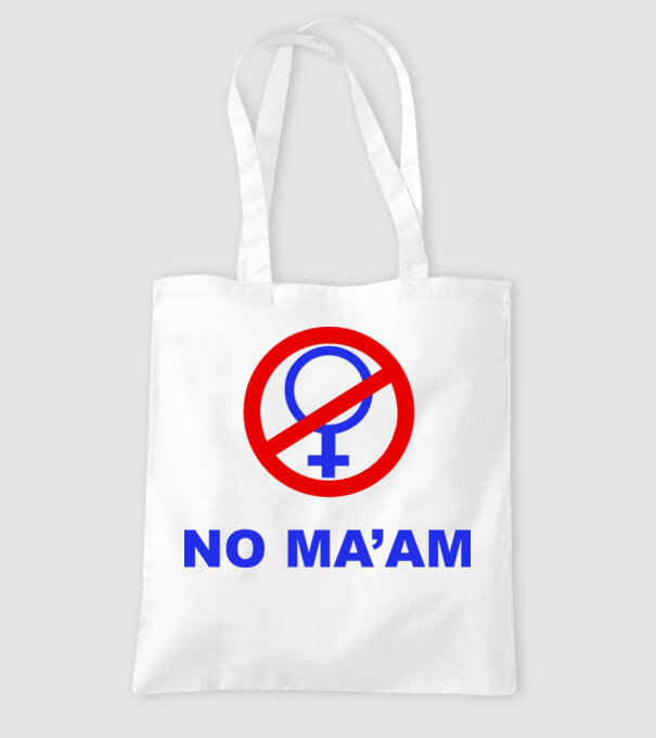 No maam eleje model alb pe tricou