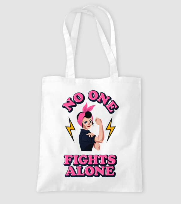 No one fights alone pinup model alb pe tricou