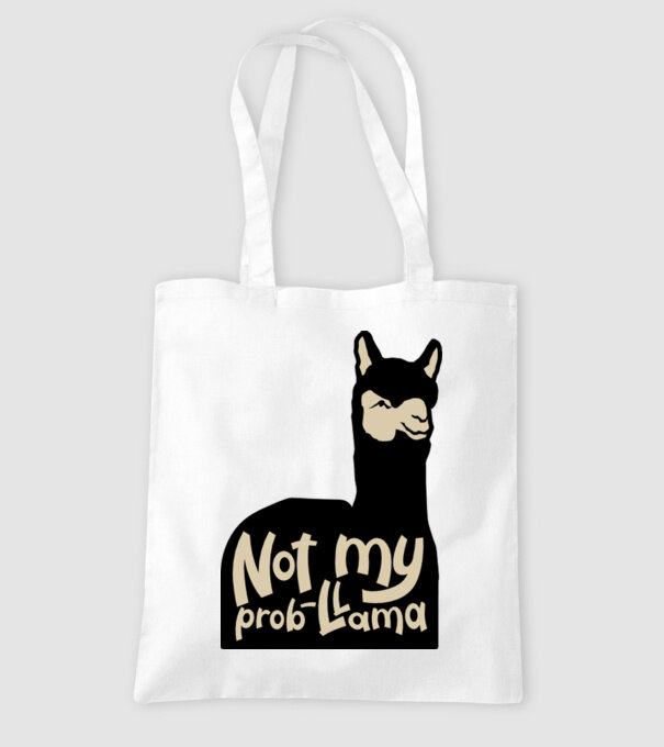 Not my problama model alb pe tricou
