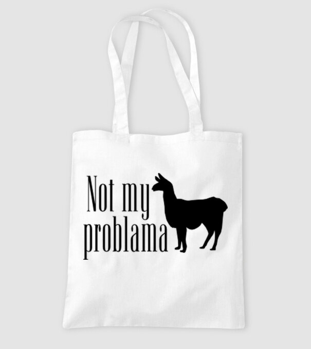 Not my problama model alb pe tricou