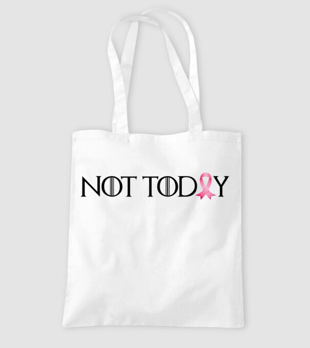 Not today model alb pe tricou