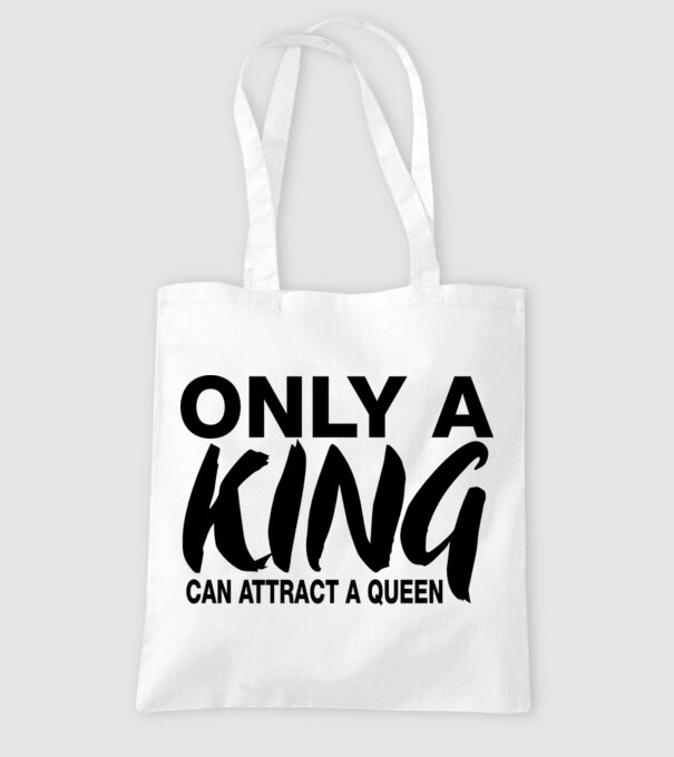 Only a King model alb pe tricou