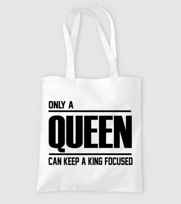 Only a Queen can keep a king in focused model alb pe tricou