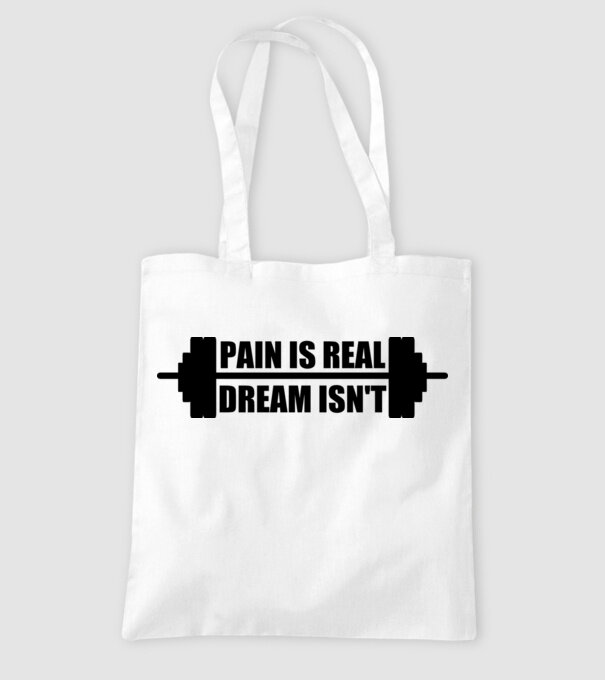Pain is real model alb pe tricou