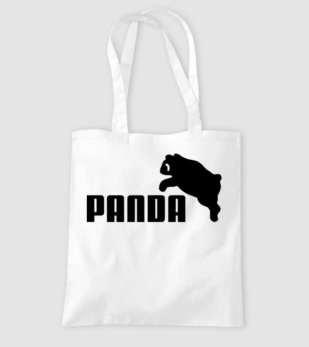 PANDA model alb pe tricou