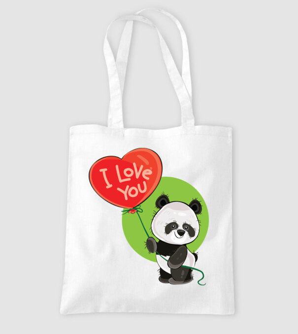 dragoste panda model alb pe tricou