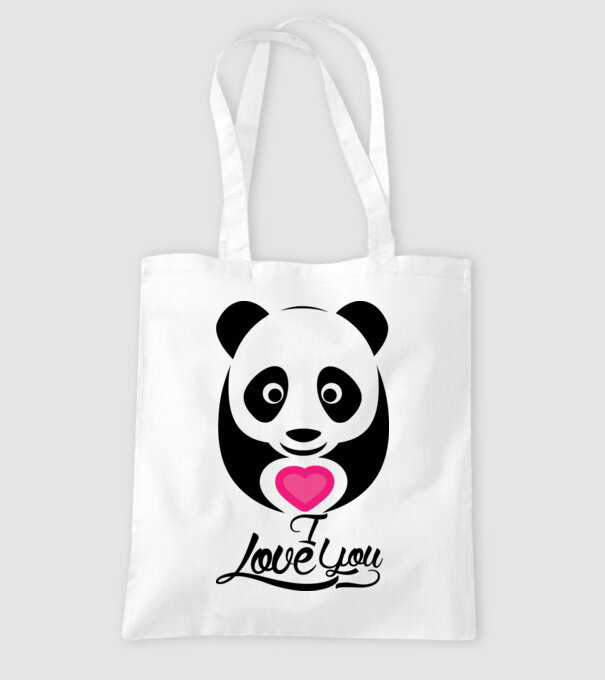 PandaHeart model alb pe tricou
