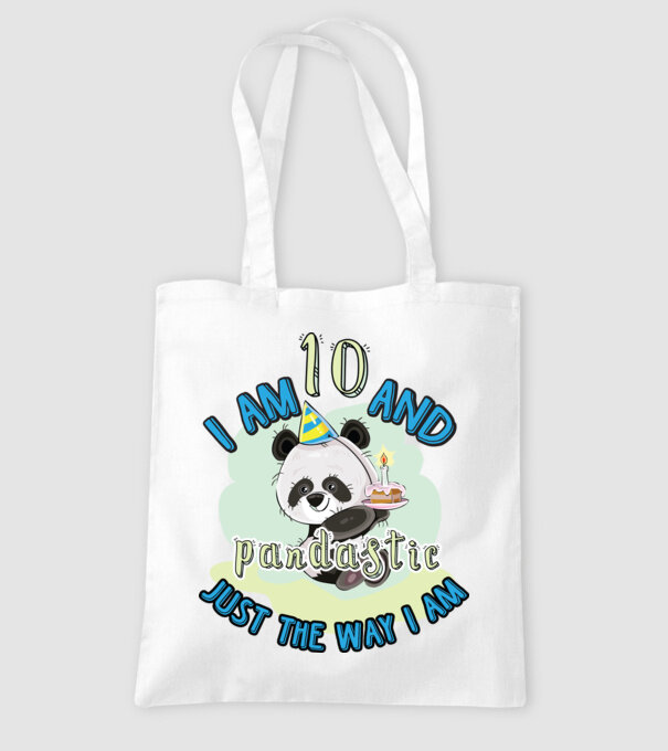 PANDASTIC 10 model alb pe tricou