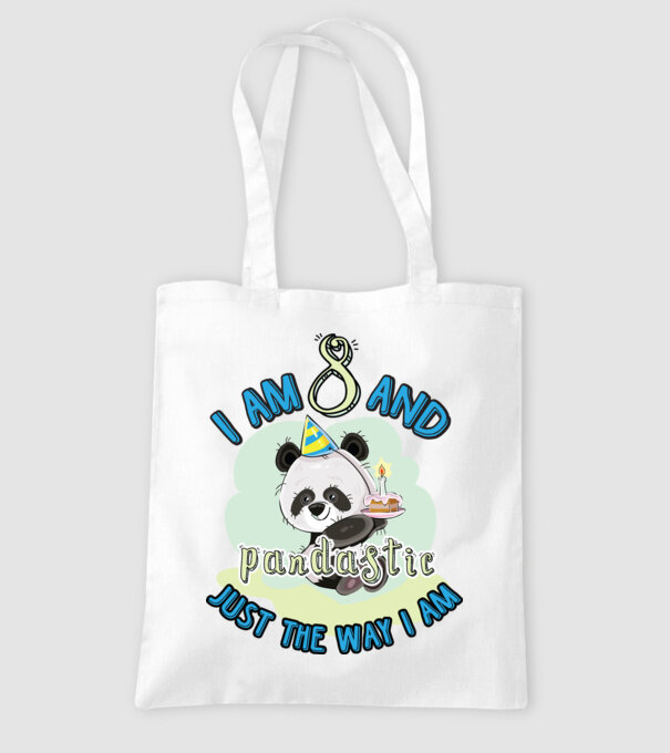 PANDASTIC 8 model alb pe tricou