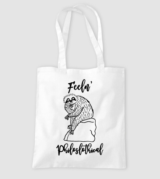 Philoslothical model alb pe tricou