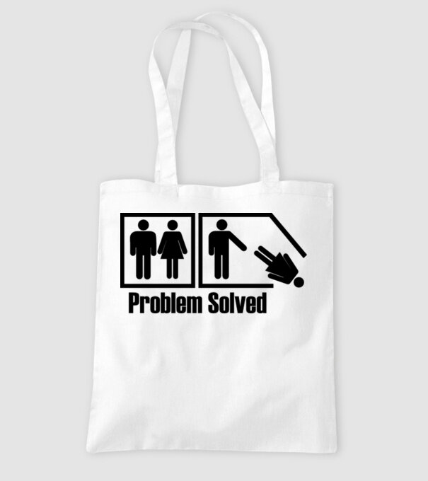 Problem solved model alb pe tricou