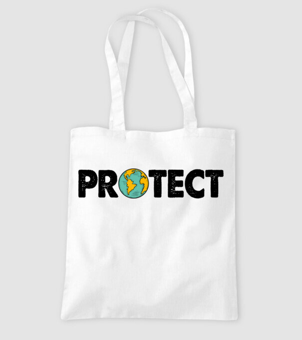Protect earth model alb pe tricou