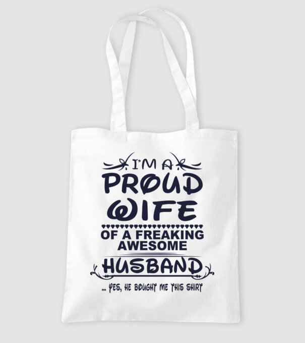 Proud wife model alb pe tricou