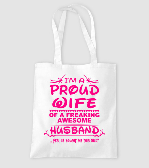 Proud wife model alb pe tricou
