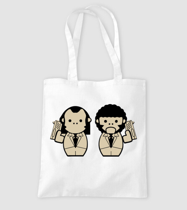 Pulp Fiction draw model alb pe tricou