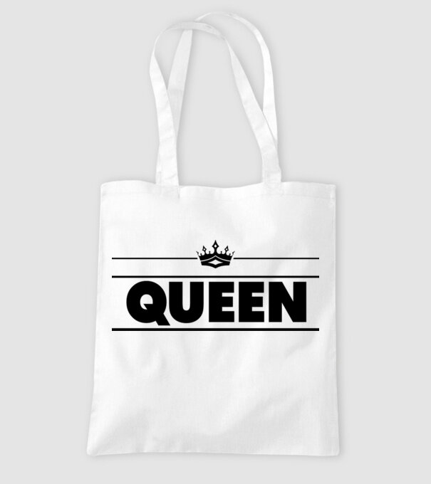 Queen model alb pe tricou