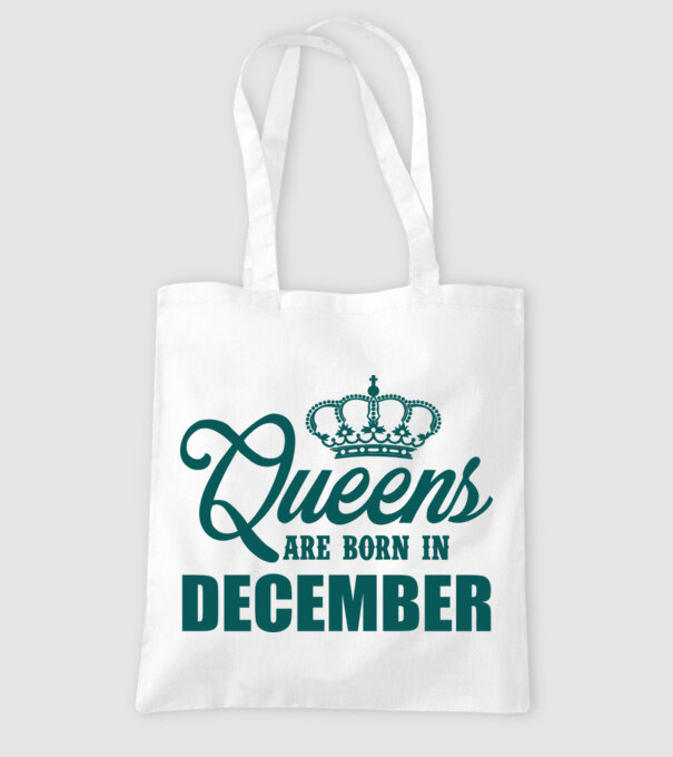 Queens are born in - December model alb pe tricou