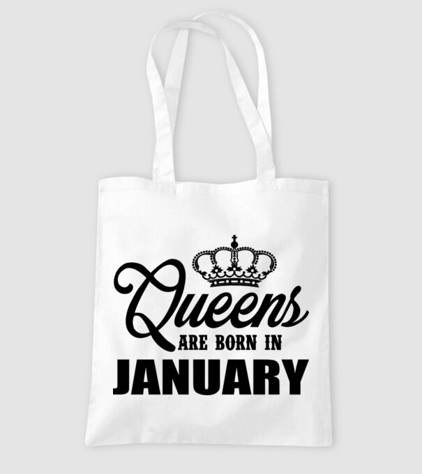 Queens are born in January model alb pe tricou