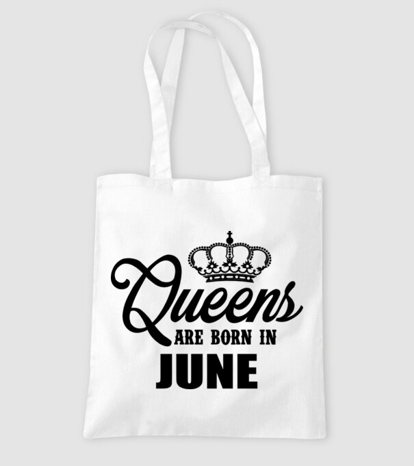 Queens are born in June model alb pe tricou