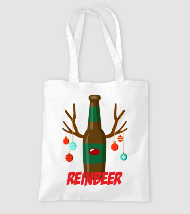 Bere REINBEER model alb pe tricou