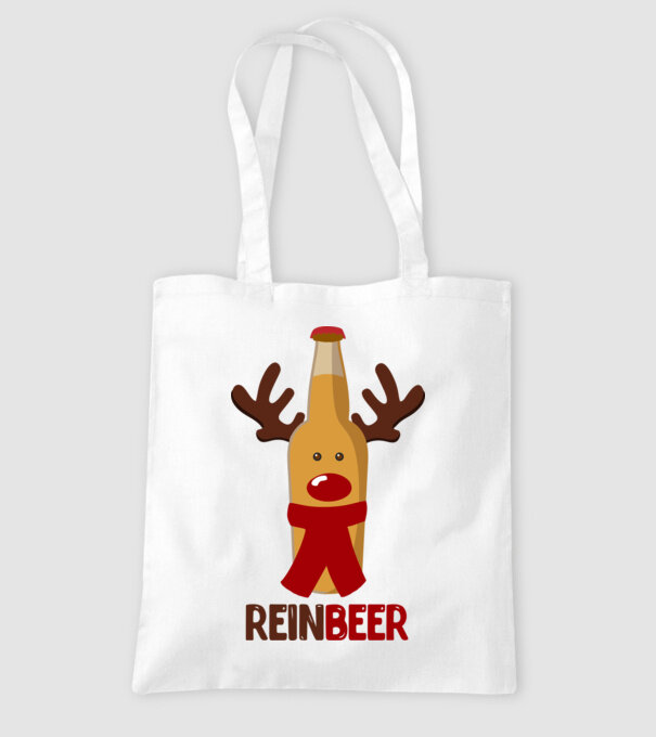 Bere REINBEER model alb pe tricou